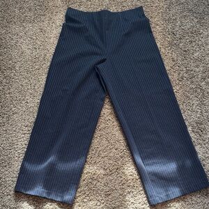 Jules & Leopold Navy Pinstripe Wide Leg Pants